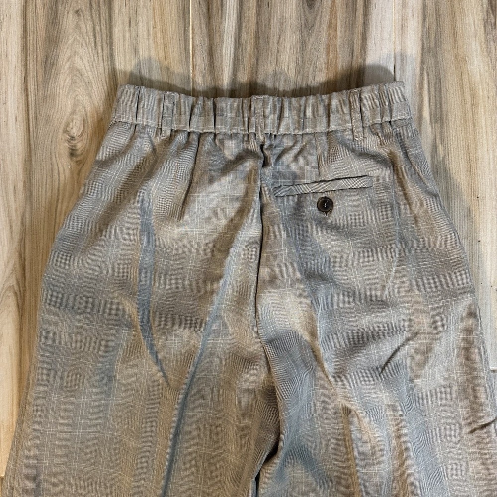 NWT Avery Menswear Trousers Maeve Plaid Grey XS Classic Preppy Career Wide Leg - Picture 10 of 13